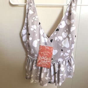 Kortni Jean V-Neck Swim Top {XS} NWT
